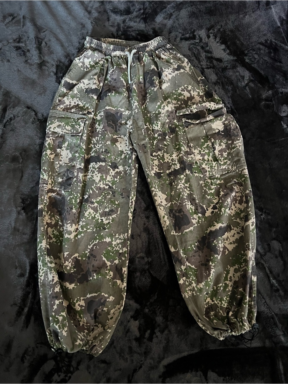 Y2K Baggy Digital Camo Cargo Pants - Elastic Waist Gorpcore Streetwear